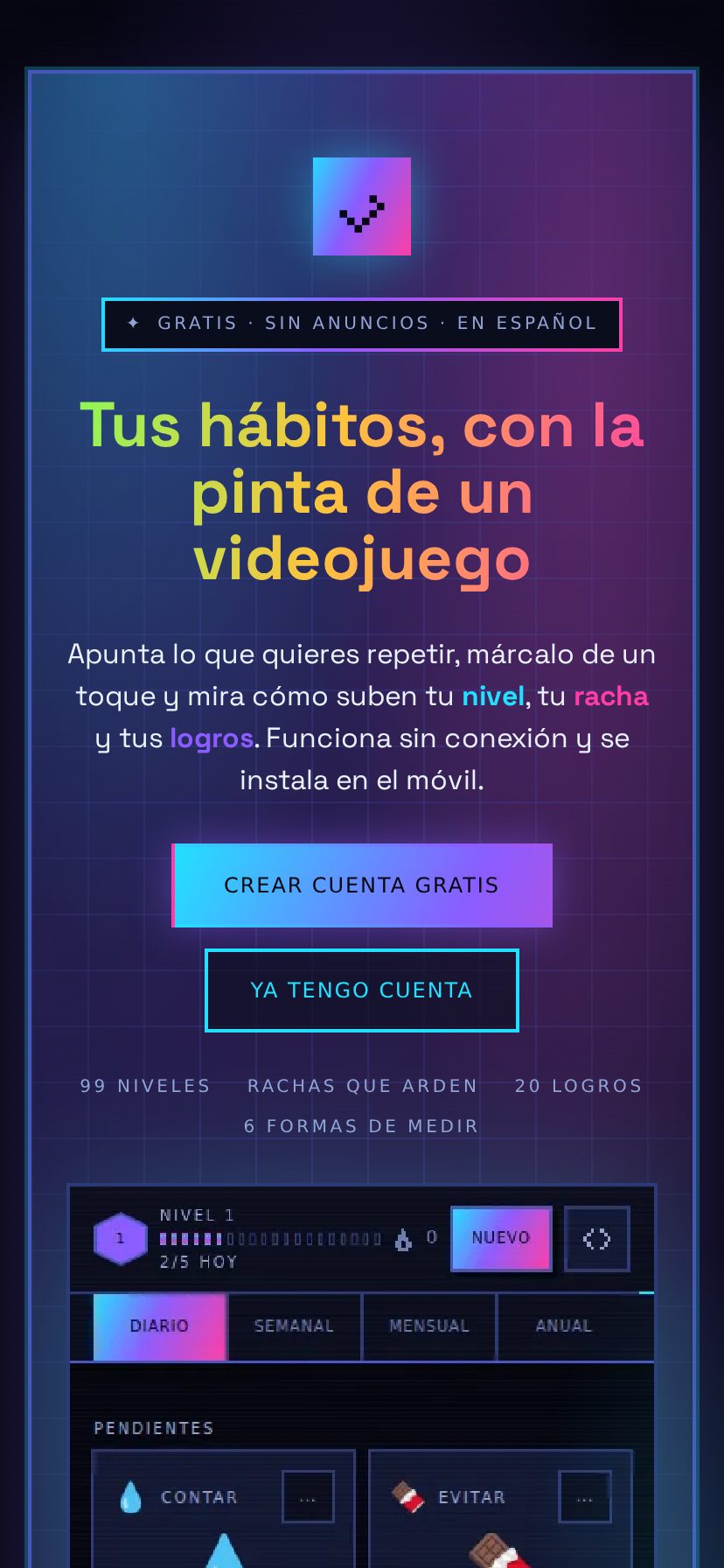En el móvil, que es donde se usa de verdad: se instala como app y se marca de un toque.