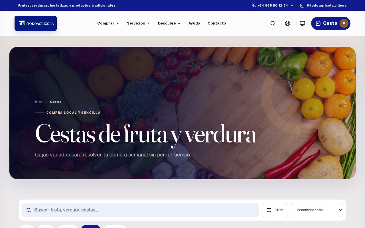 Cestas: el formato que se convierte en suscripción semanal.