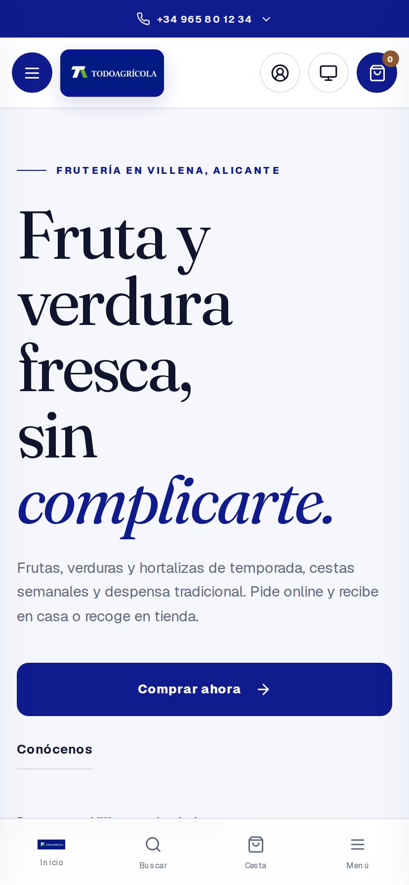 En móvil, que es por donde entra la mayoría del tráfico de una tienda local.